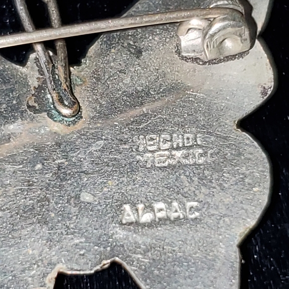 Butterfly pin Alpaca Hecho Mexico Abalone Vtg - Picture 5 of 6